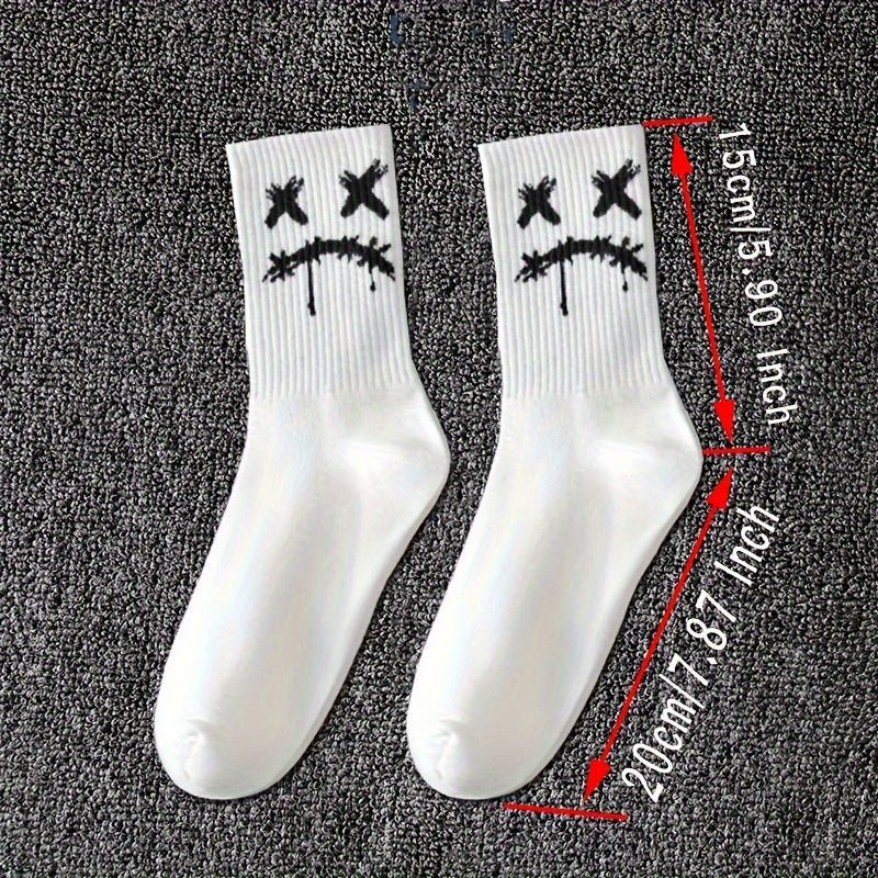 Crew Socken 5, 10 oder 20 Paar Bequeme Strick-Graffiti-Crew-Socken